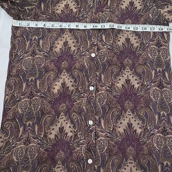 CHAN LUU sheer  Purple Patterned Dress S - Picture 7 of 11